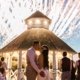 Twilight wedding at The Gailes Hotel & Spa, fireworks and wedding pavilion